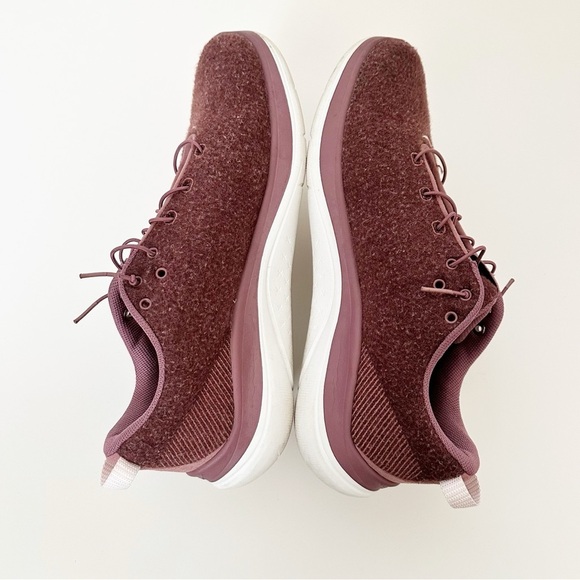 Hoka One One Hupana Flow Wool Sneakers Maroon Burgundy Size 8.5 - Picture 4 of 7